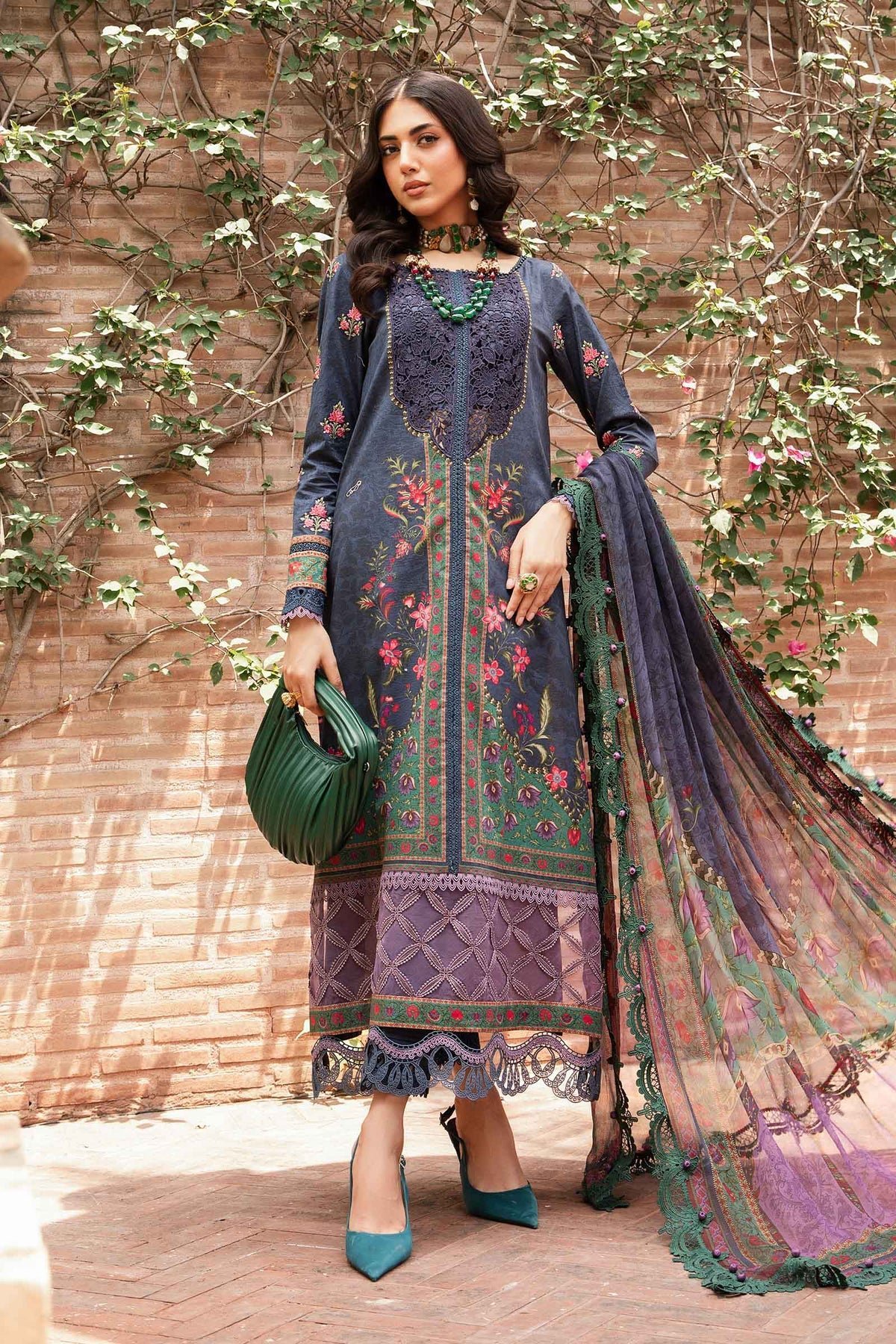 Maria B Stitched Printed Suit | MPT-2206-B