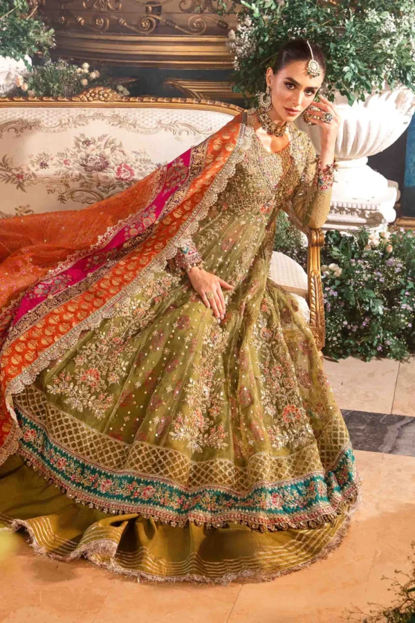 Maria B 3 Piece Stitched Embroidered Organza Suit - Image 2
