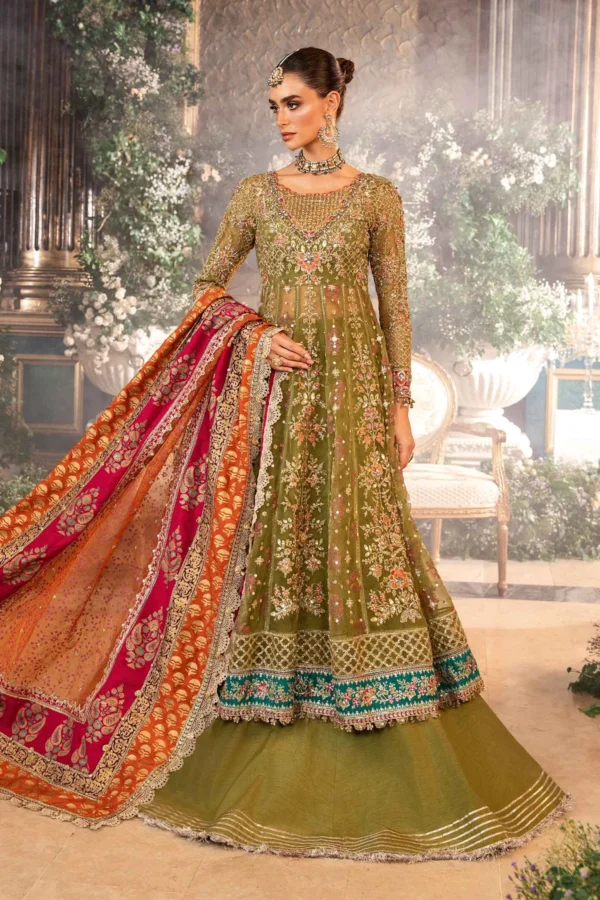 Maria B 3 Piece Stitched Embroidered Organza Suit - Image 3