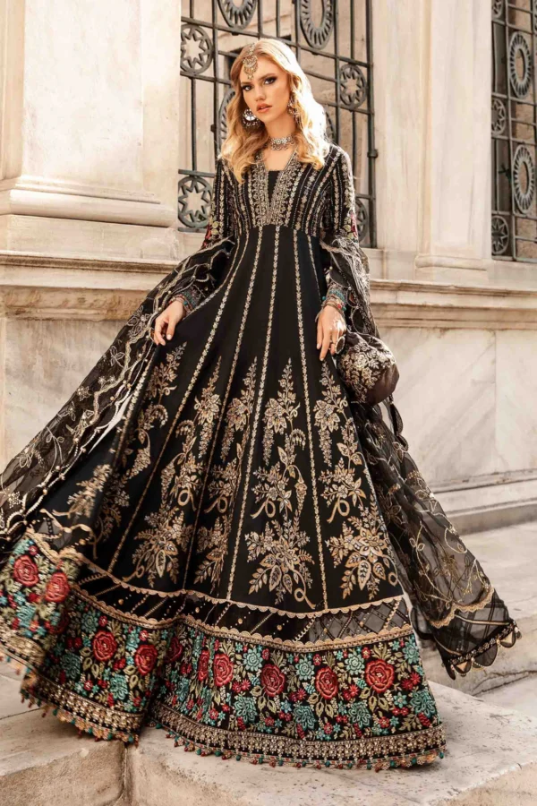 Maria B Stitched Embroidered Cotton Satin Suit | CST-806