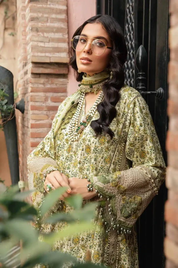 Maria B Stitched Printed Suit | MPT-2207-A - Image 2