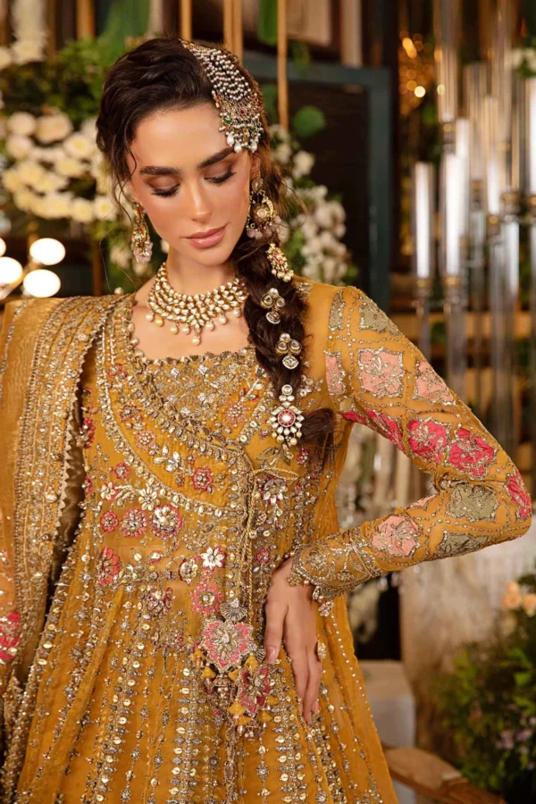 Maria B 3 Piece Stitched Embroidered Organza Suit - Image 3