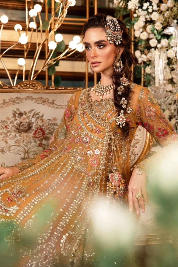 Maria B 3 Piece Stitched Embroidered Organza Suit - Image 2