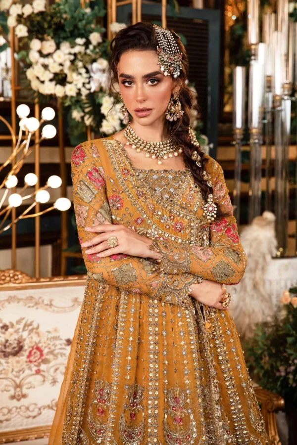 Maria B 3 Piece Stitched Embroidered Organza Suit - Image 4