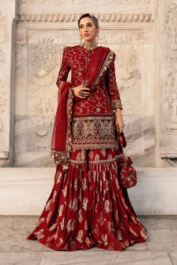 Maria B Stitched Embroidered Cotton Satin Suit | CST-807