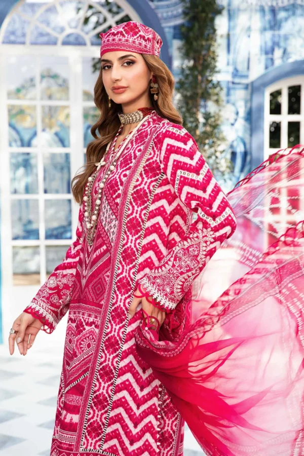 Maria B Stitched Printed Suit | MPT-2208-A - Image 4
