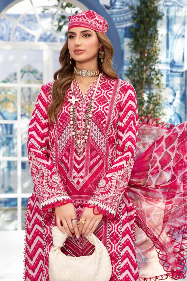 Maria B Stitched Printed Suit | MPT-2208-A - Image 5