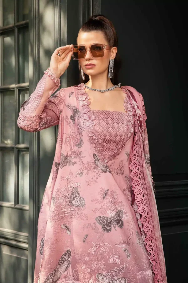 Maria B Stitched  Printed Cambric Suit - Image 3