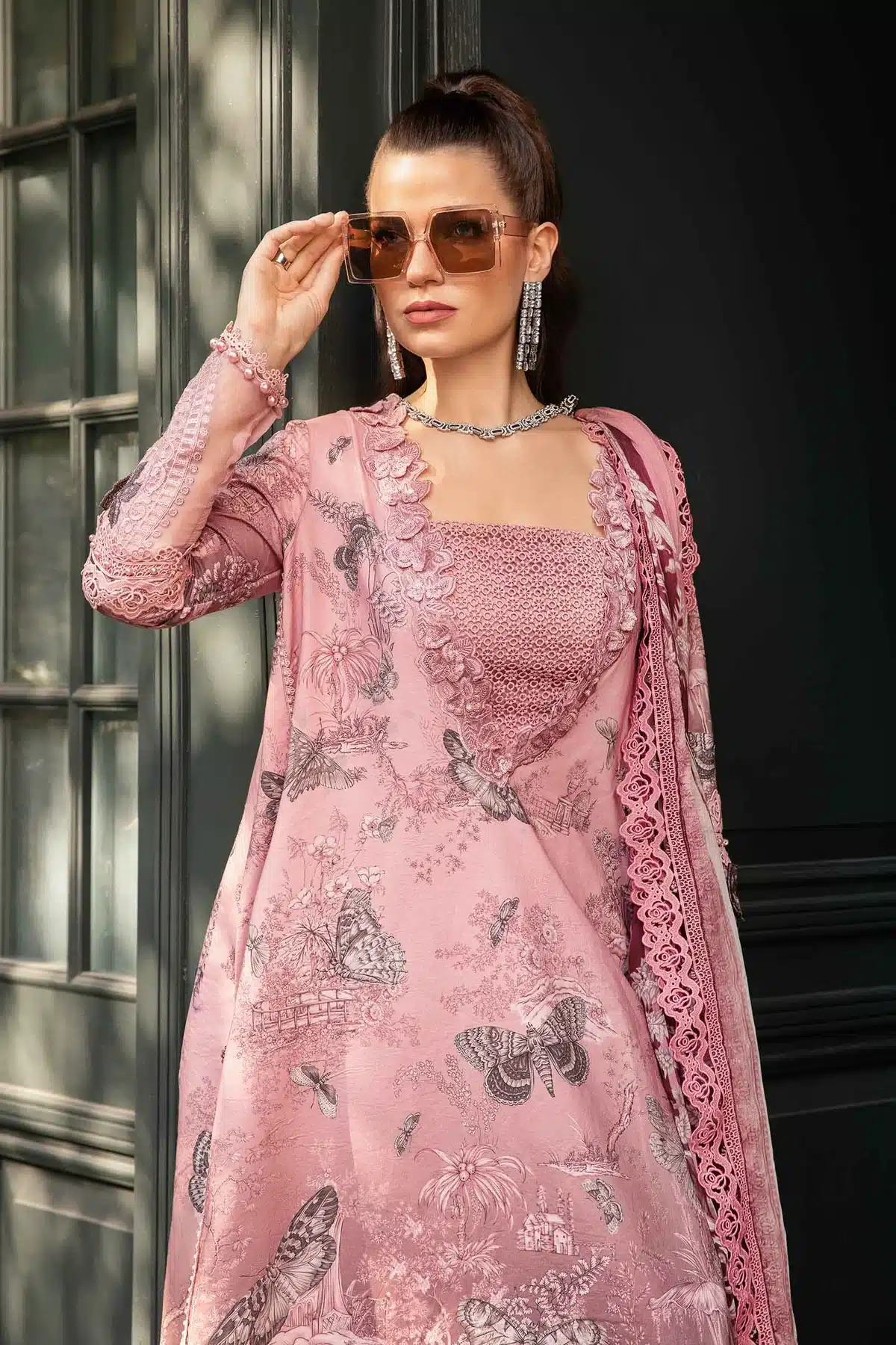 Maria B Stitched  Printed Cambric Suit - Image 3