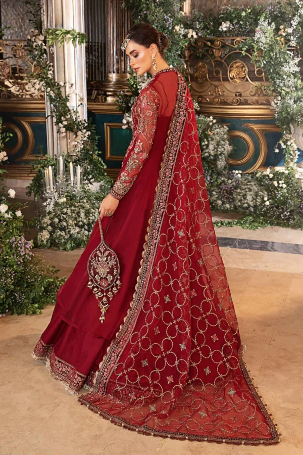 Maria B 3 Piece Stitched Embroidered Organza Suit - Image 2