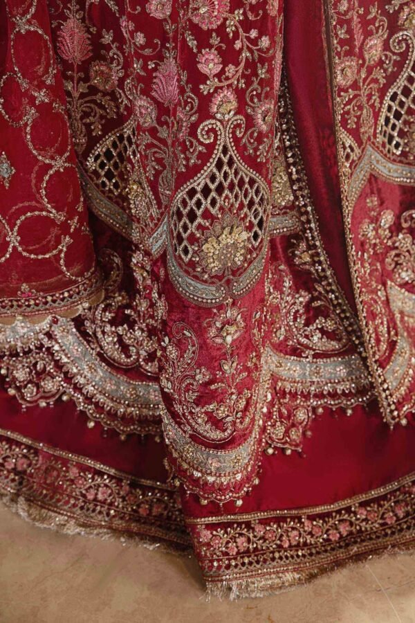 Maria B 3 Piece Stitched Embroidered Organza Suit - Image 3