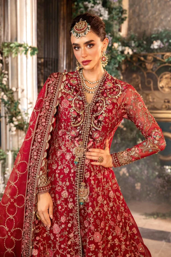 Maria B 3 Piece Stitched Embroidered Organza Suit - Image 7