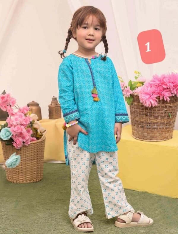 GIRLS STITCHED LAWN DRESSES(4 DESIGNS) - Image 4