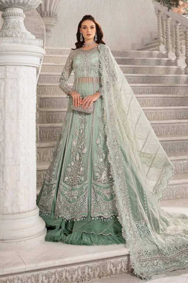 Maria B Stitched 3 Piece EMBROIDERED SUIT | BD-2803 - Image 6