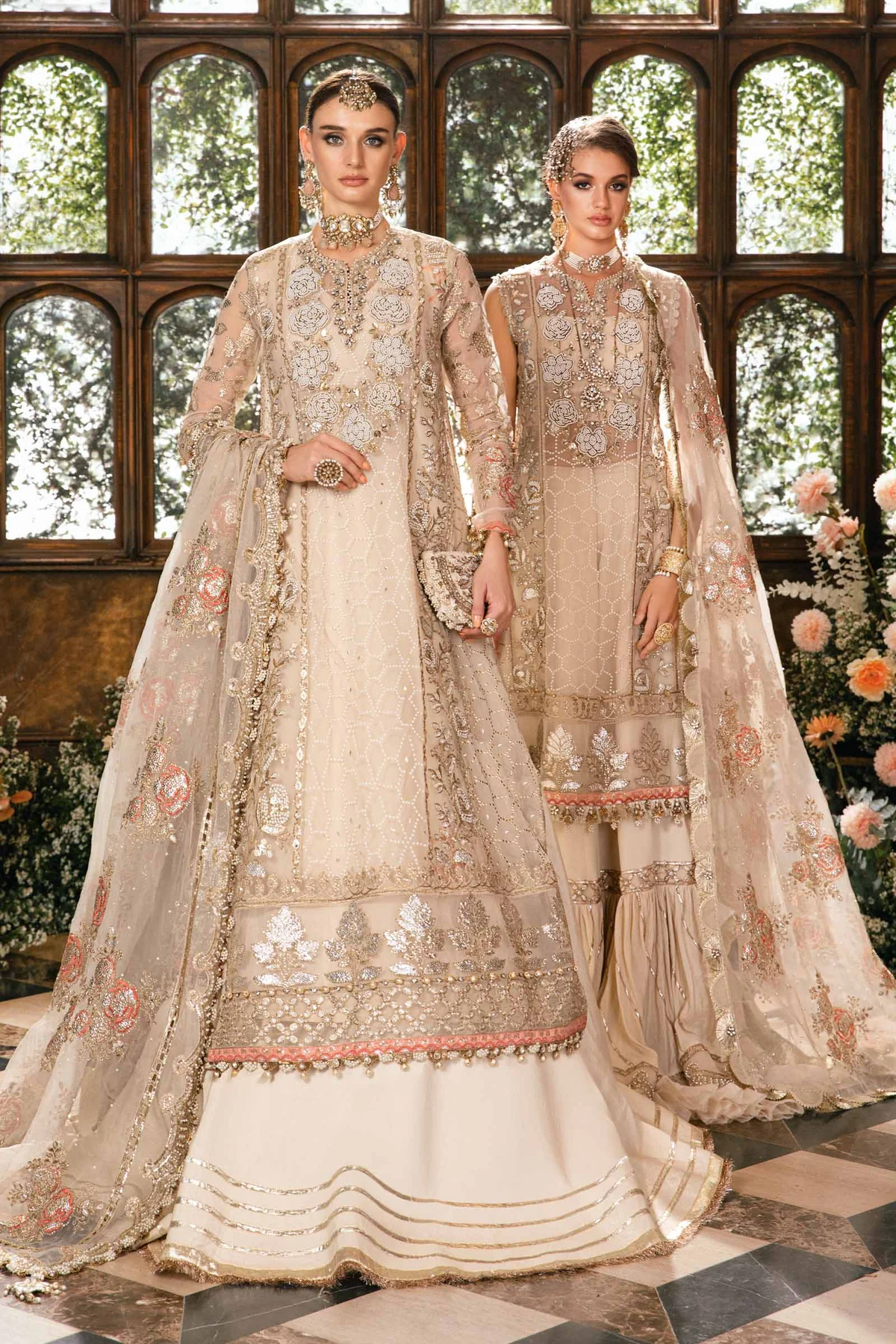 Maria B Stitched 3 Piece EMBROIDERED SUIT | BD-2805 - Image 2