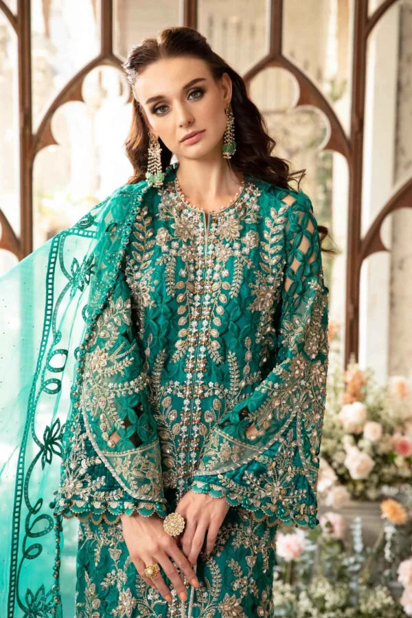 Maria B Stitched 3 Piece EMBROIDERED SUIT | BD-2806 - Image 8
