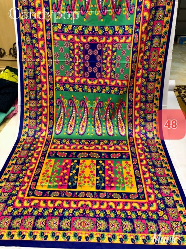 Shamoze silk digital print duppata 48+ designs - Image 49