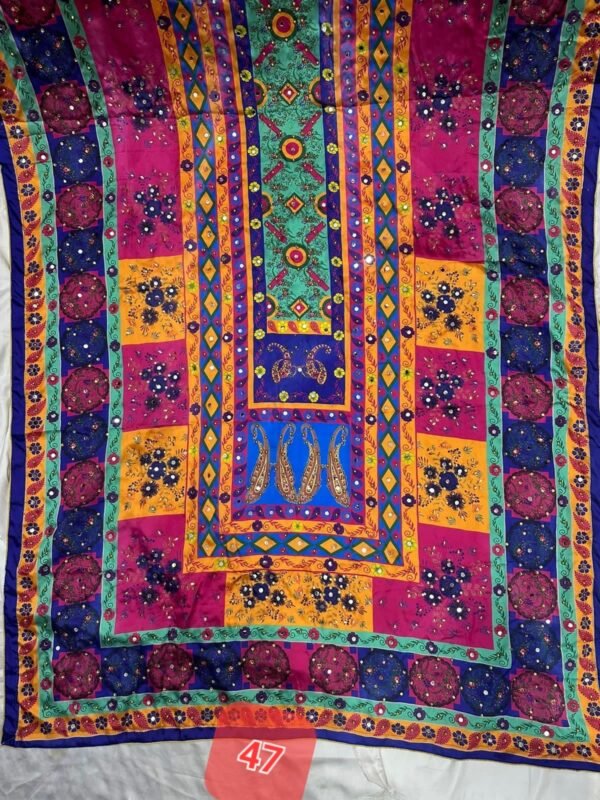 Shamoze silk digital print duppata 48+ designs - Image 48