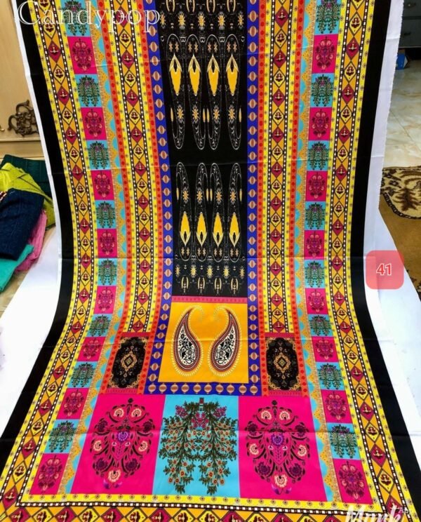 Shamoze silk digital print duppata 48+ designs - Image 42