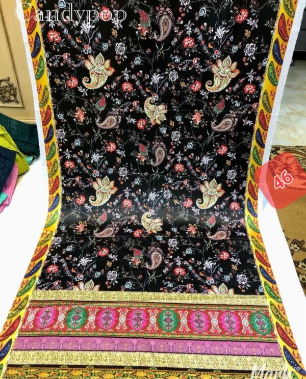 Shamoze silk digital print duppata 48+ designs - Image 47