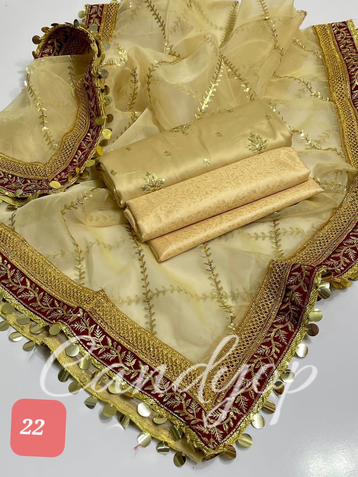 Organza sequence embroidery with shamoze silk - Image 22