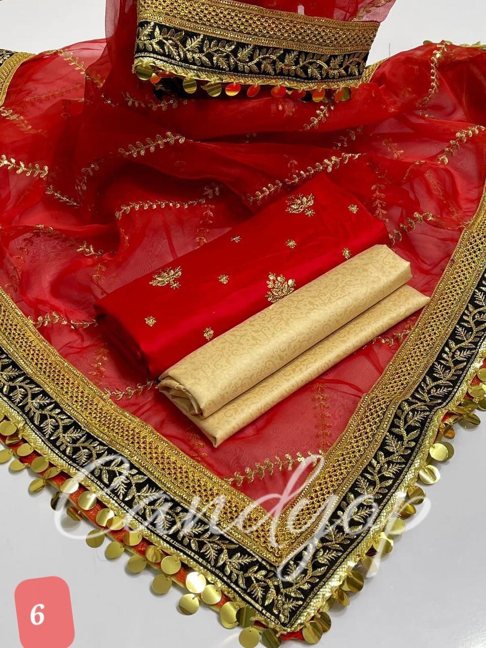 Organza sequence embroidery with shamoze silk - Image 6