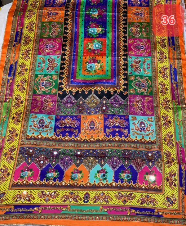 Shamoze silk digital print duppata 48+ designs - Image 37