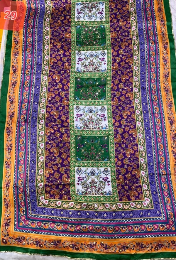 Shamoze silk digital print duppata 48+ designs - Image 31