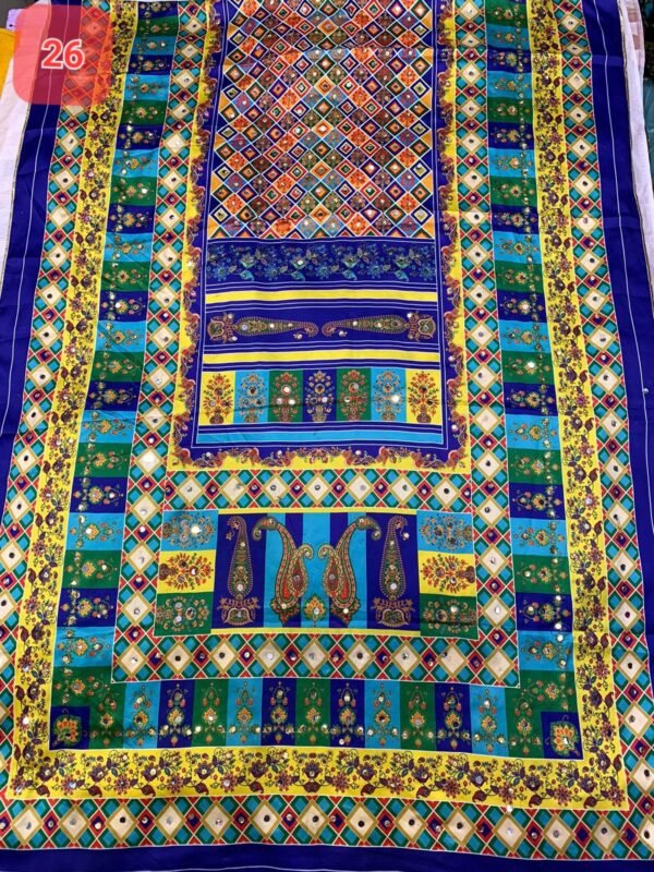 Shamoze silk digital print duppata 48+ designs - Image 28