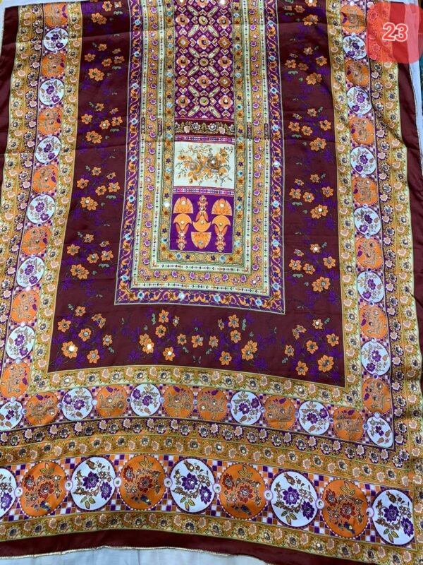Shamoze silk digital print duppata 48+ designs - Image 25