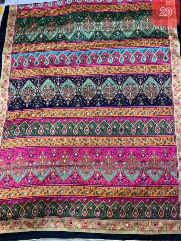 Shamoze silk digital print duppata 48+ designs - Image 22