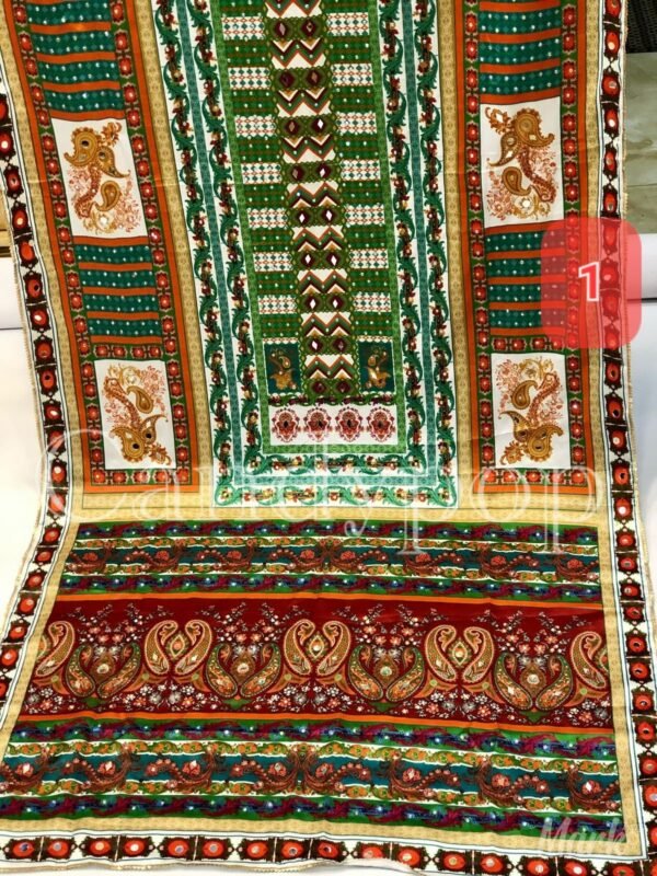 Shamoze silk digital print duppata 48+ designs - Image 2