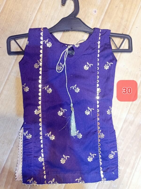 Girls 3PC Frocks With Trousers(48 Designs) - Image 25