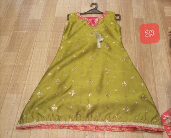 Girls 3PC Frocks With Trousers(48 Designs) - Image 24