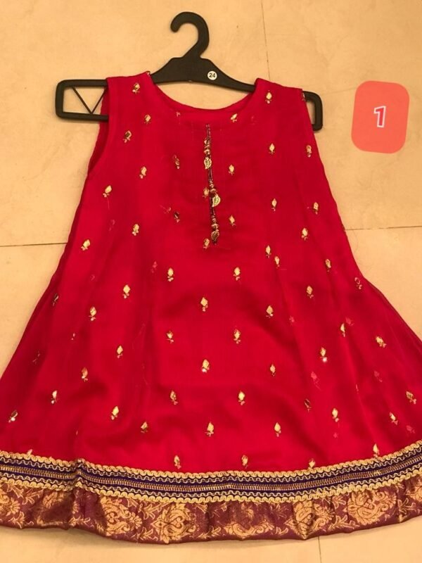 Girls 3PC Frocks With Trousers(48 Designs) - Image 9