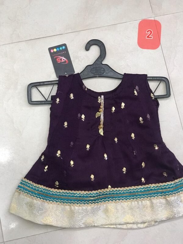 Girls 3PC Frocks With Trousers(48 Designs) - Image 3