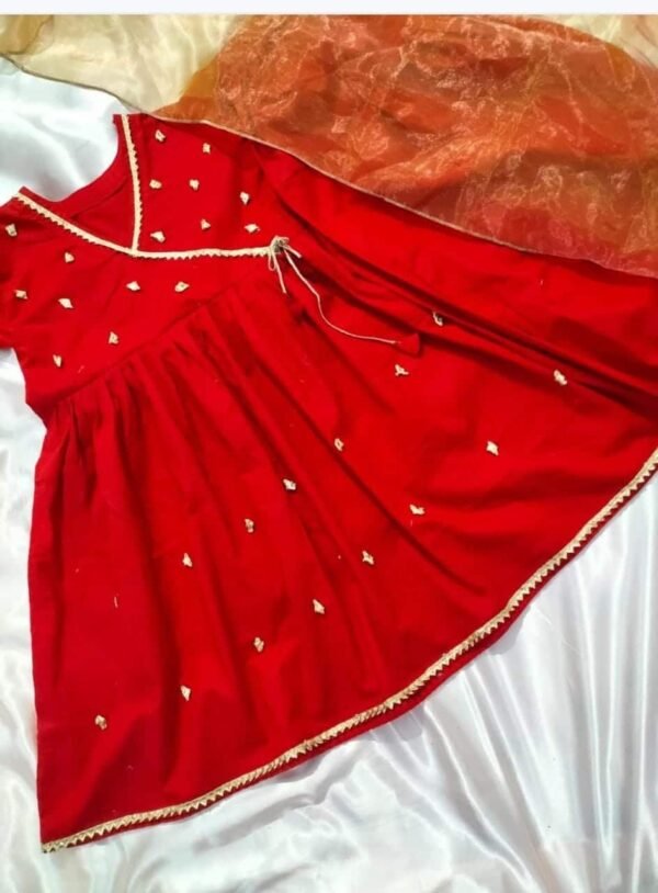 Mother Daughter 3PC Raw Silk Gota Collection.