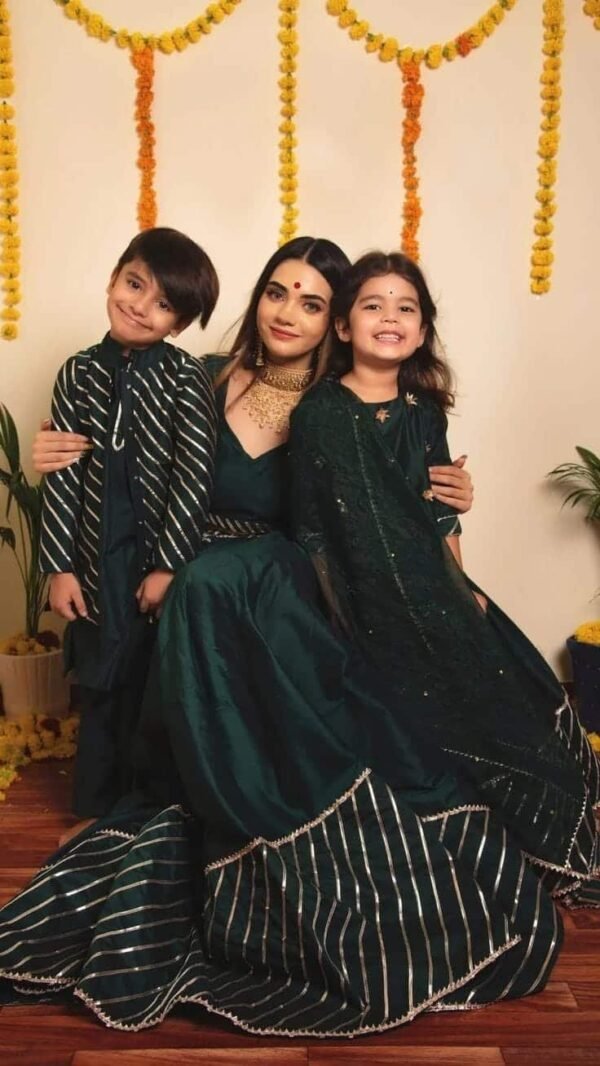 Mother,Daughter and Son Collection,3PC Stitched.