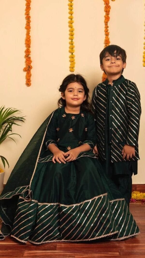 Mother,Daughter and Son Collection,3PC Stitched. - Image 3