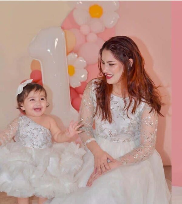 Mother,Daughter Net Hand Embroidered Collection. - Image 2