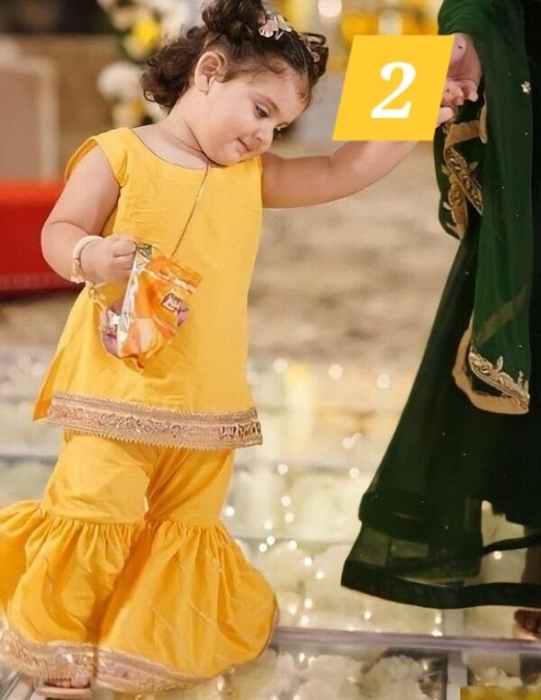 Mommy &Me 3PC Bareeza Lawn Gota Dresses. - Image 3
