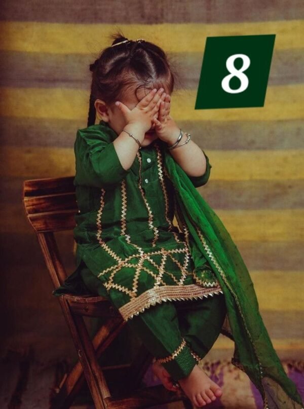Mommy &Me 3PC Bareeza Lawn Gota Dresses. - Image 9