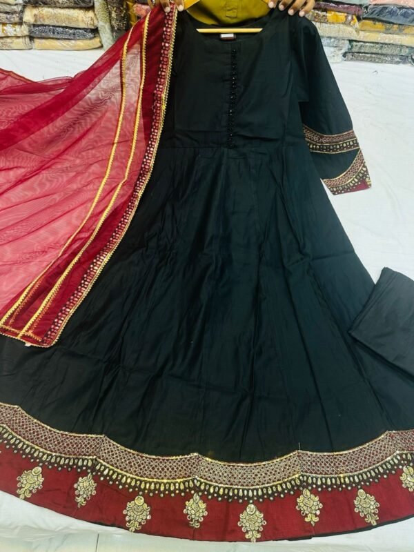 Mother &Daughter Collection,3PC Soft Khaddi Fabric With Thread and Sequins Embroidery. - Image 9