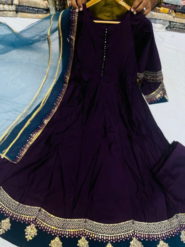 Mother &Daughter Collection,3PC Soft Khaddi Fabric With Thread and Sequins Embroidery. - Image 12