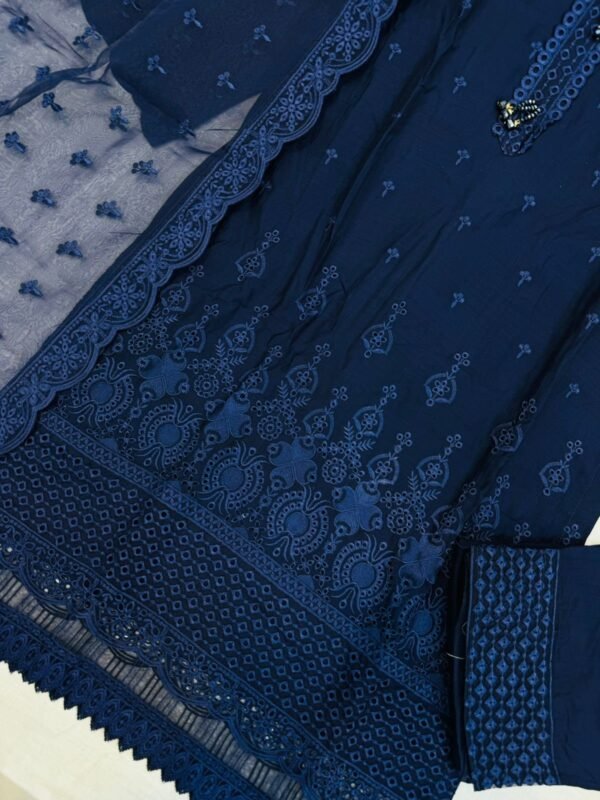 Mother & Daughter 3PC Soft Viscose Embroidered Chikankari Dresses. - Image 4