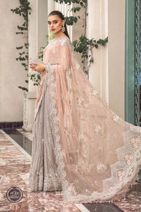 MARIA.B MPC-23-105 Peach And Grey - Image 3