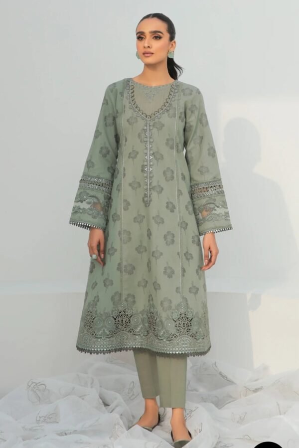 Baroque 3PC Stitched EMBROIDERED JACQUARD LAWN UF-311 - Image 5