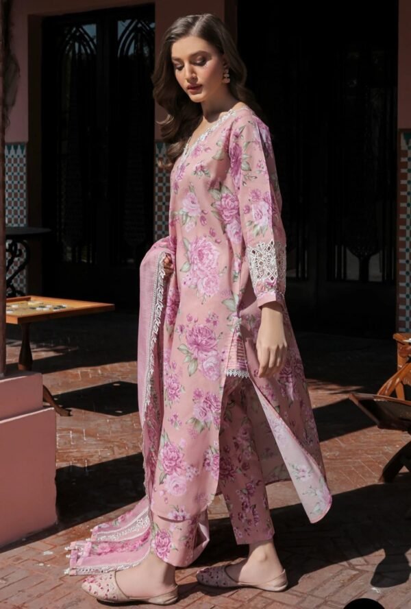 Baroque 3PC Stitched EMBROIDERED LAWN - Image 9