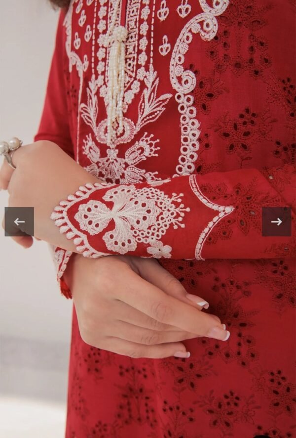 BAROQUE 3PC STITCHED EMBROIDERED LAWN - Image 7