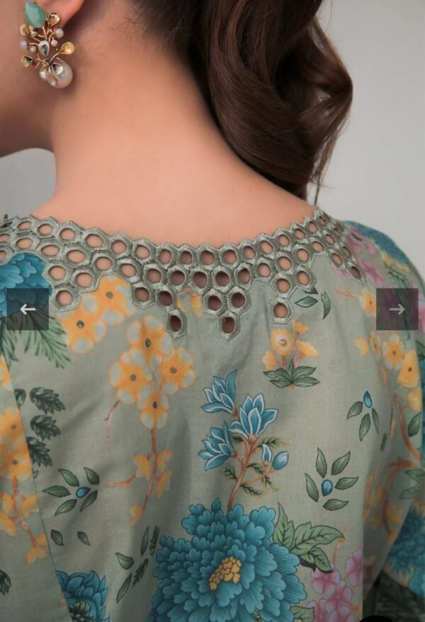 BAROQUE 3PC STITCHED EMBROIDERED LAWN UF-310 - Image 2